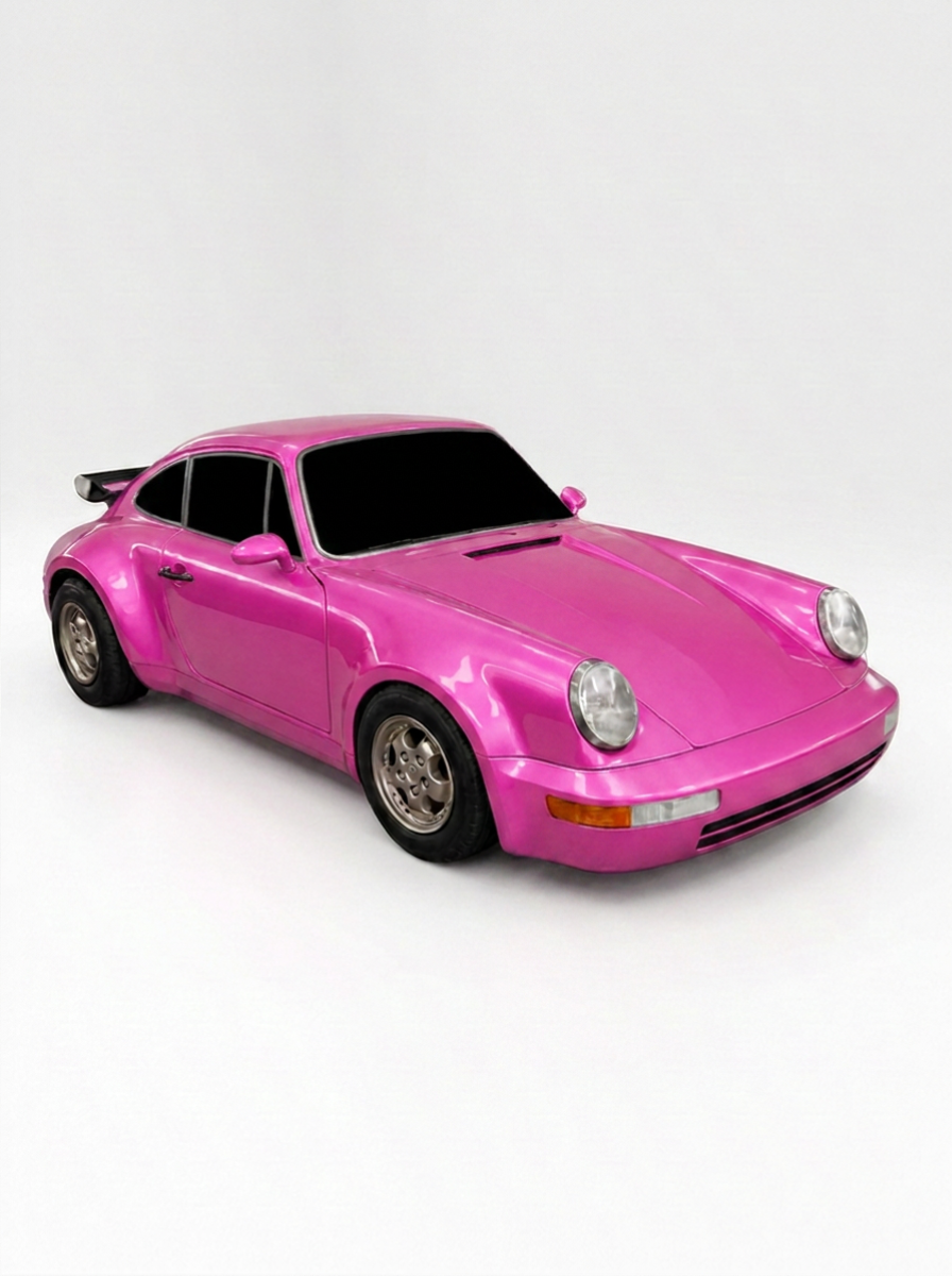 Classic mini car in Pink