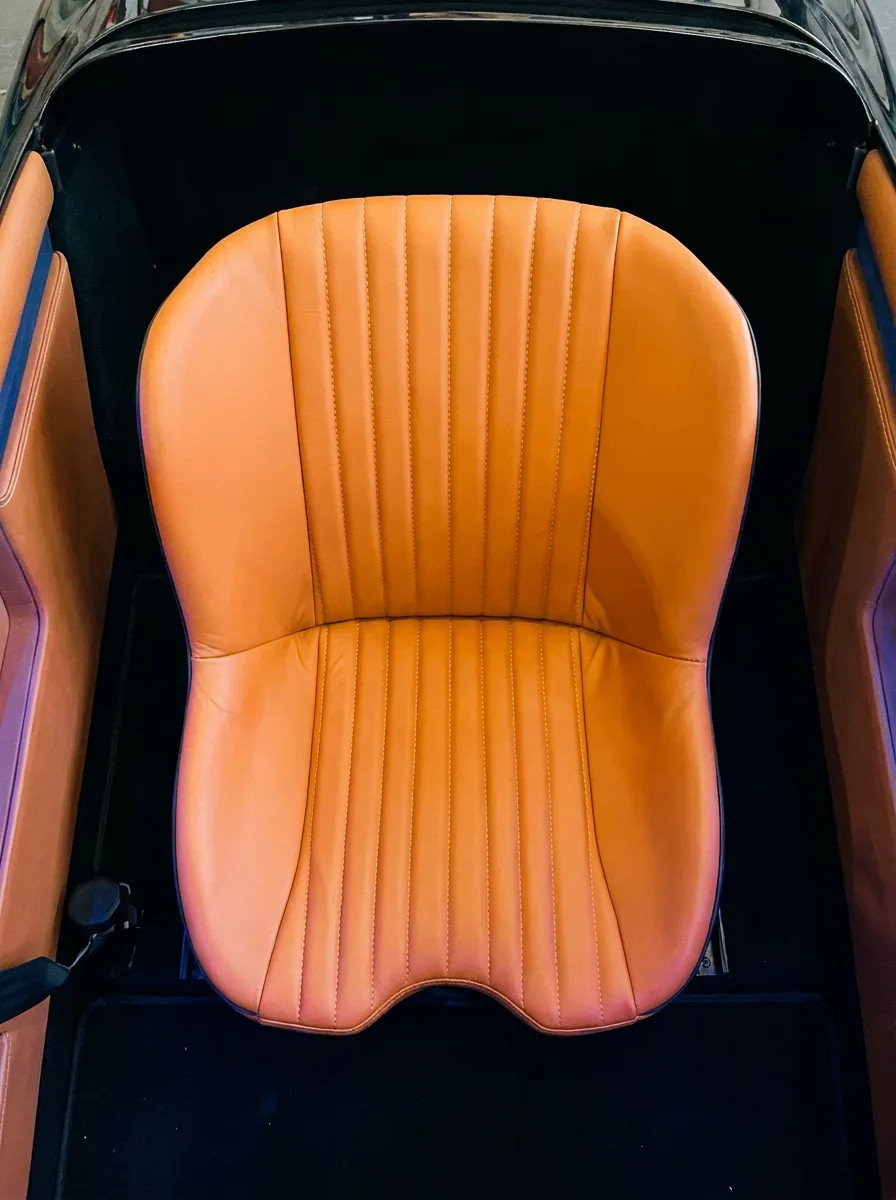 Leather bucket seat